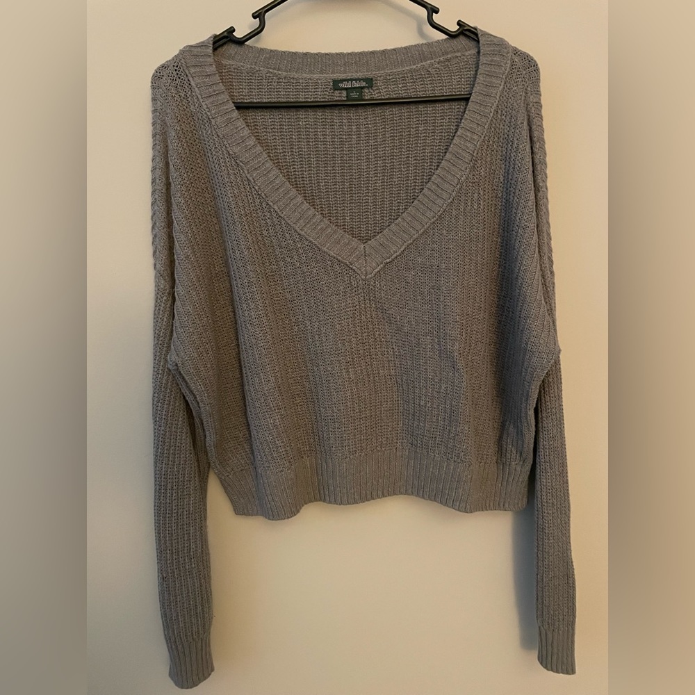 wild fable | cropped v-neck sweater